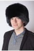 Black fox fur hat - unisex